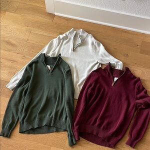 St. John's Bay Quarter-Zip Sweater Lot of 3